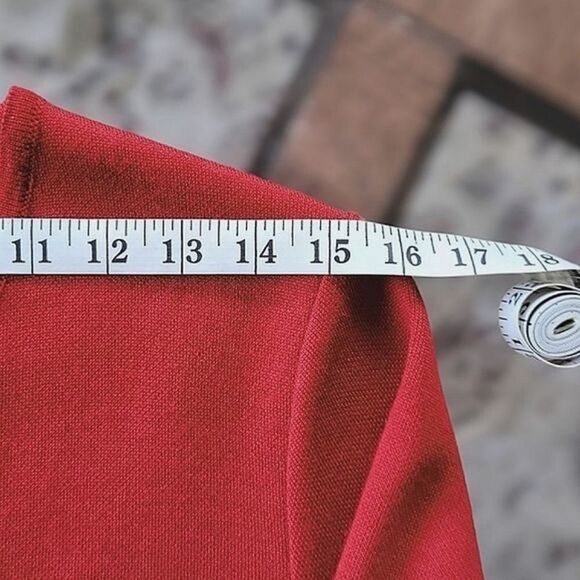 Vtg 90s Rodier cranberry wool-blend cardigan jacket - Picture 9 of 15